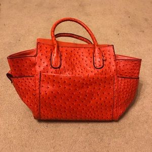 Large Orange Leather Michael Kors Purse